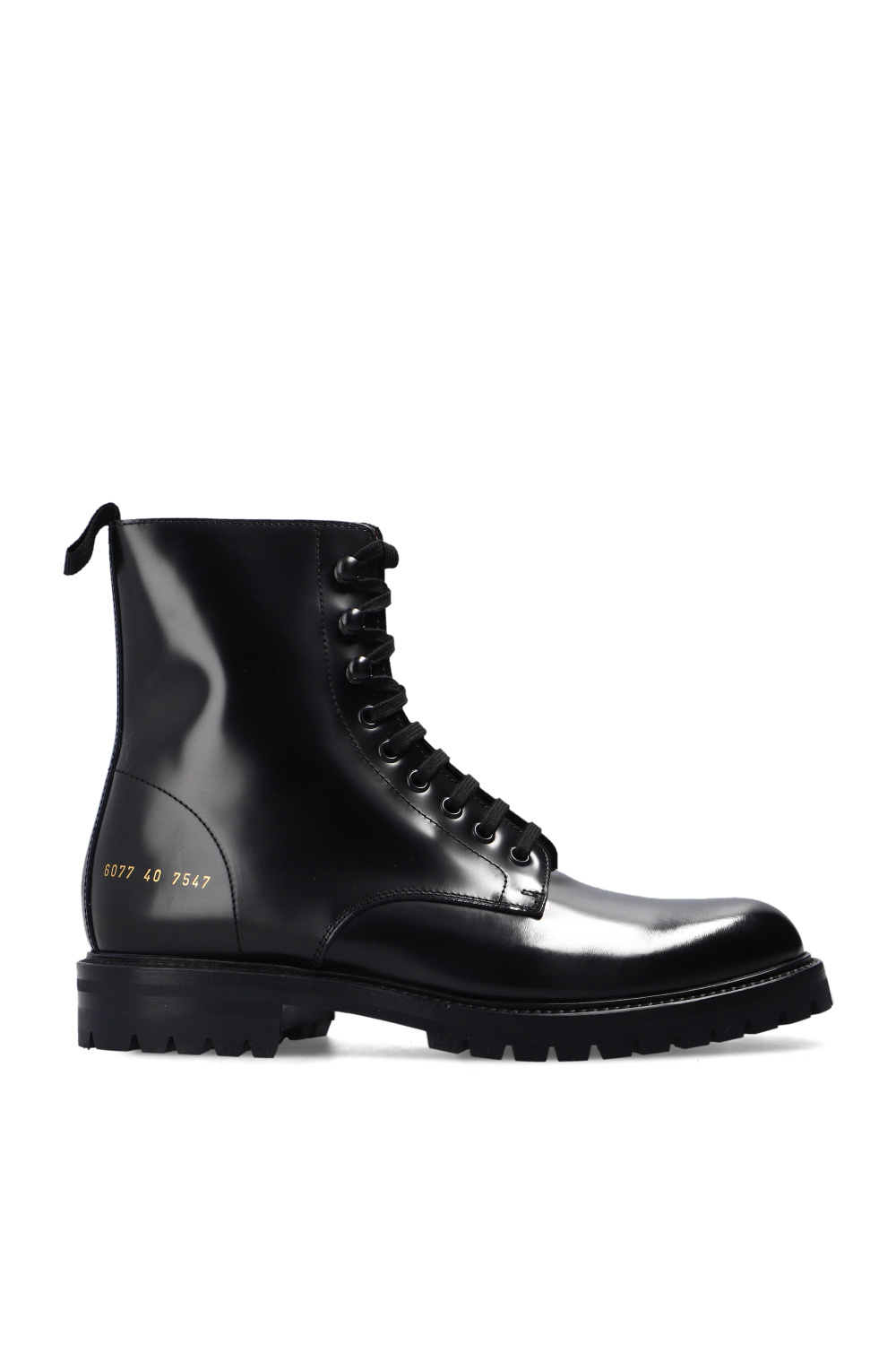 Common projects outlet black combat boots